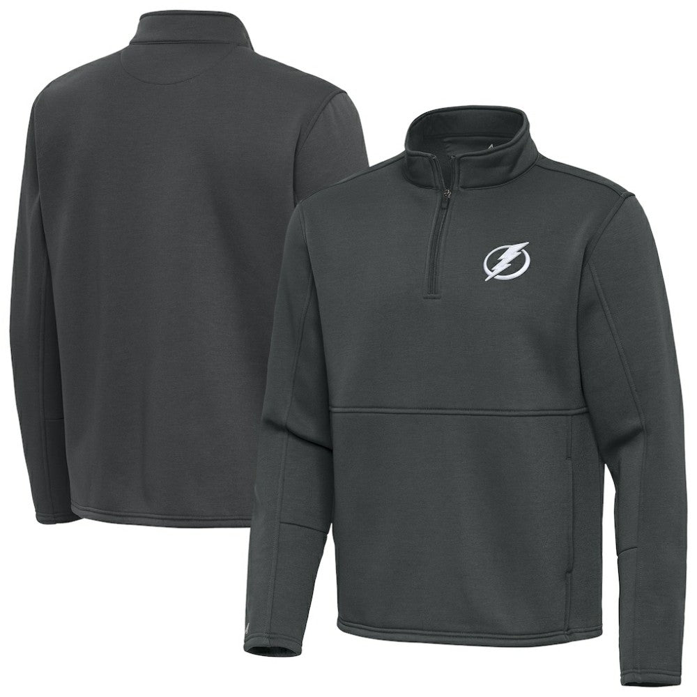 NHL Pewter Tampa Bay Lightning Antigua Twist Quarter-Zip Pullover Jacket
