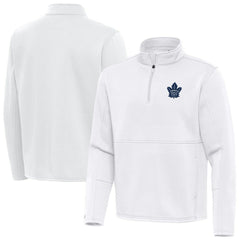 NHL White Toronto Maple Leafs Antigua Twist Quarter-Zip Pullover Jacket
