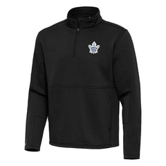 NHL Black Toronto Maple Leafs Antigua Twist Quarter-Zip Pullover Jacket