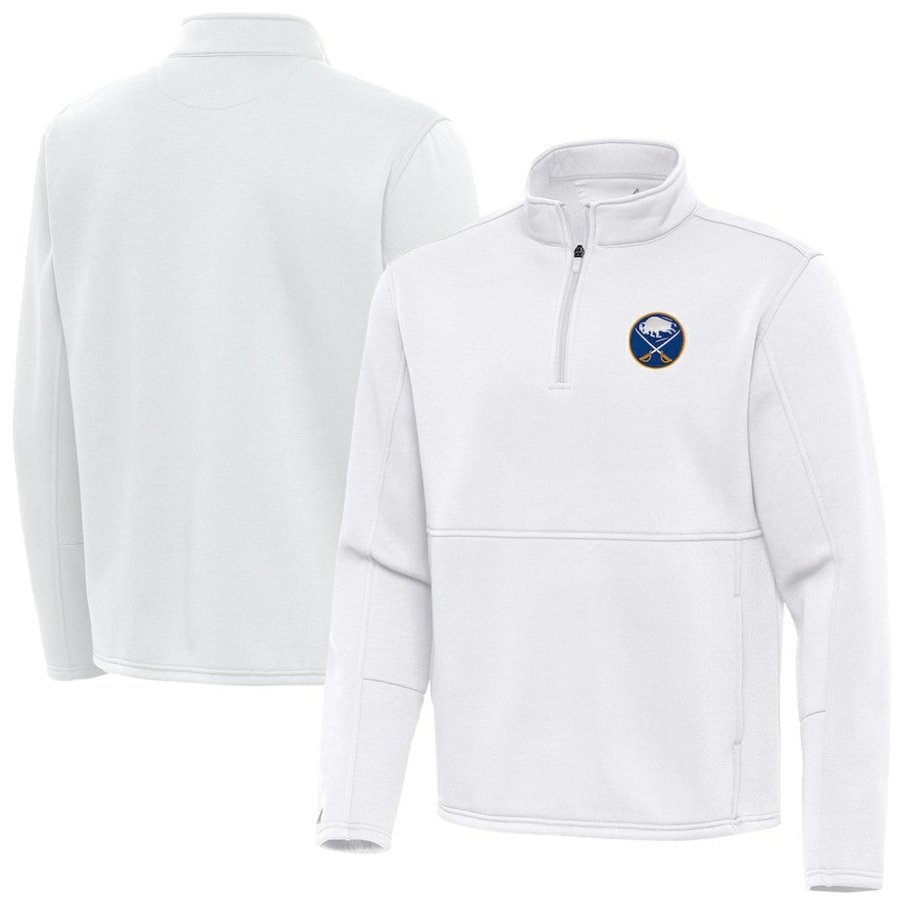 NHL White Buffalo Sabres Antigua Twist Quarter-Zip Pullover Jacket