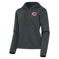 MLB Cincinnati Reds Antigua Women's Contemporary Quarter-Zip Hoodie