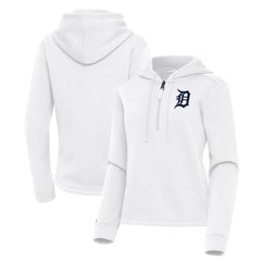 MLB Detroit Tigers Antigua Women's Contemporary Quarter-Zip Hoodie