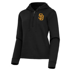 MLB San Diego Padres Antigua Women's Contemporary Quarter-Zip Hoodie