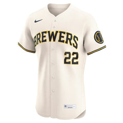 MLB Christian Yelich Milwaukee Brewers Nike Home Elite Player Jersey