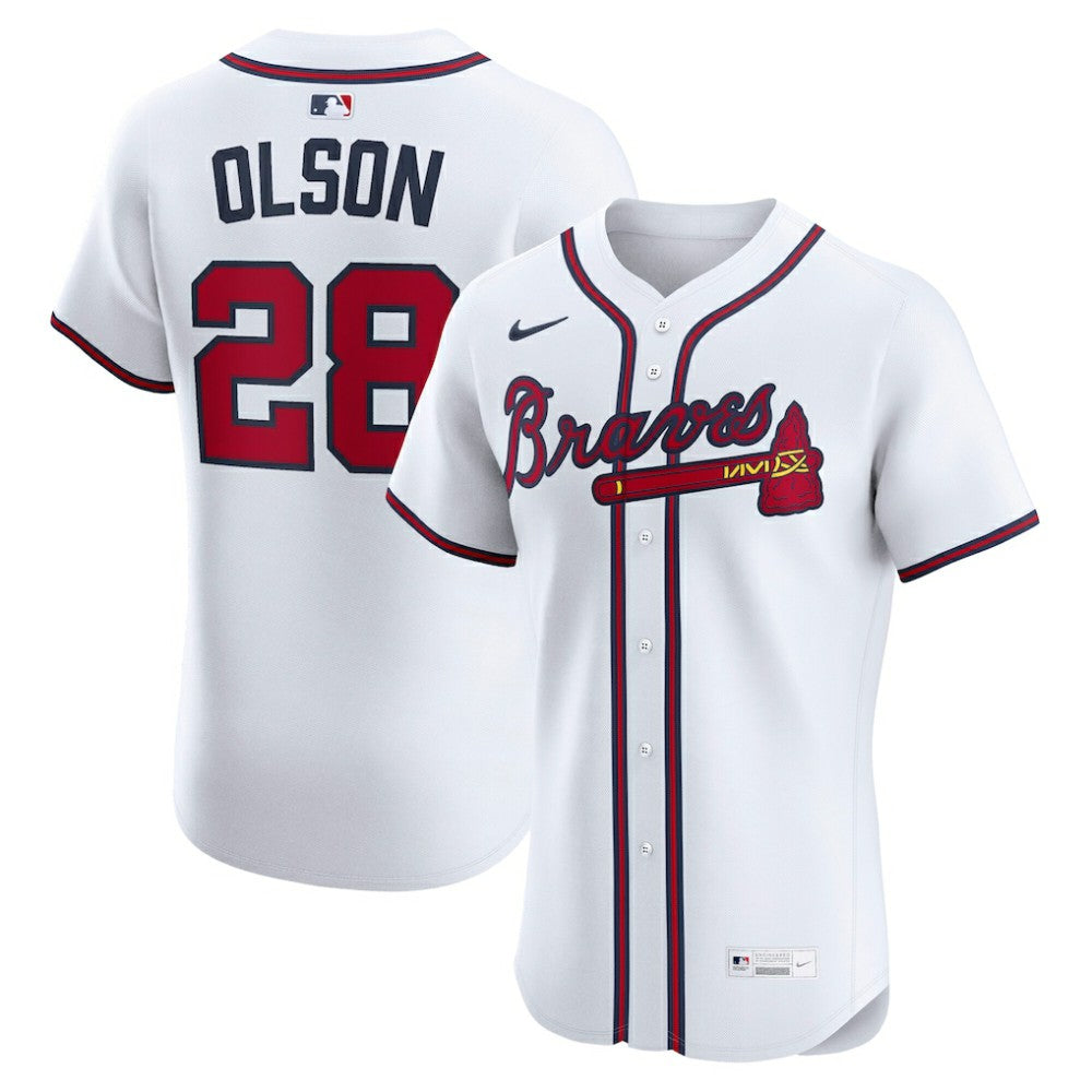 MLB Matt Olson Atlanta Braves Nike Home Elite Player Jersey