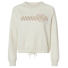 MLB Houston Astros Soft as a Grape Women's Tonal Checkered Sweatshirt