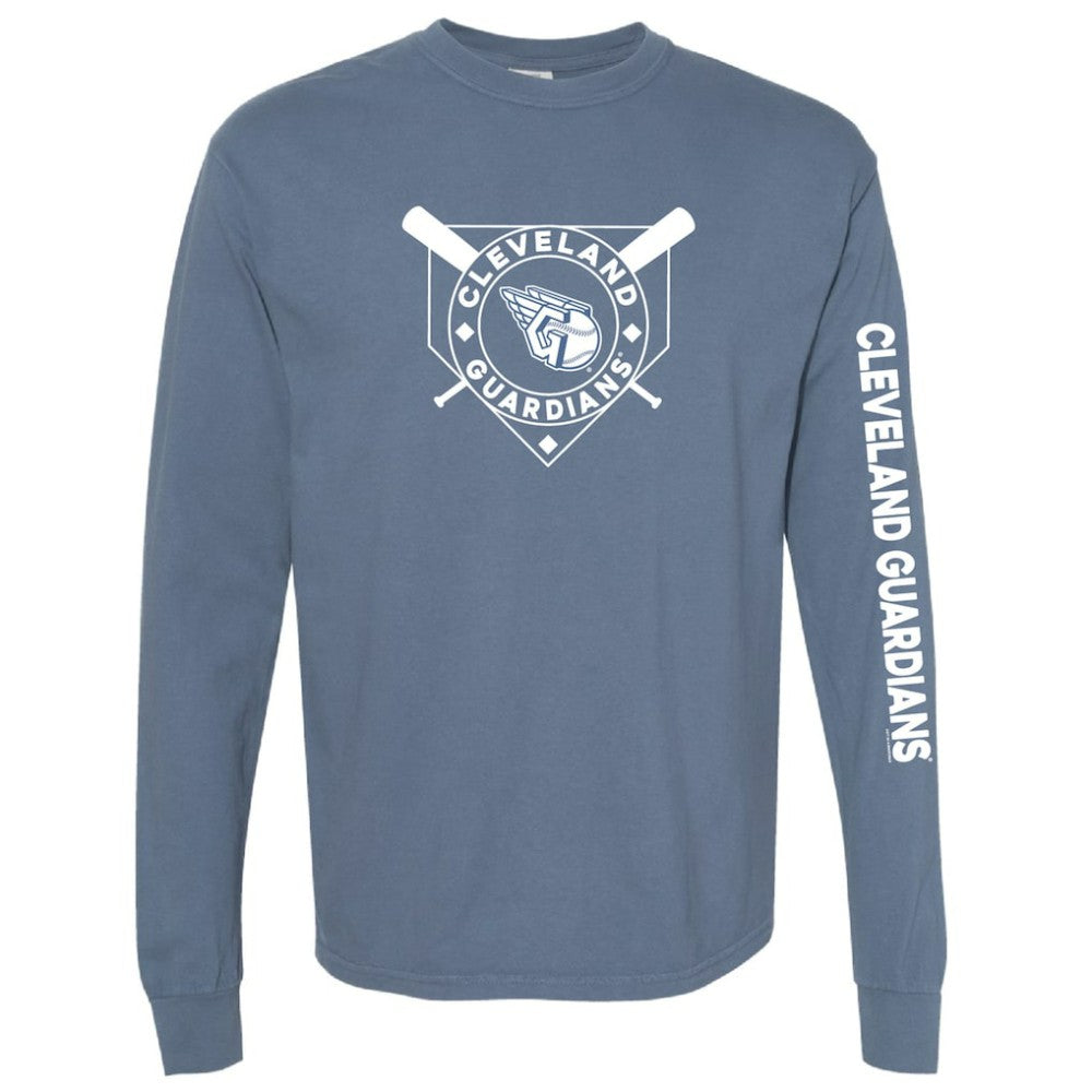 MLB Cleveland Guardians Soft as a Grape Women's Pigment Dye Long Sleeve T-Shirt