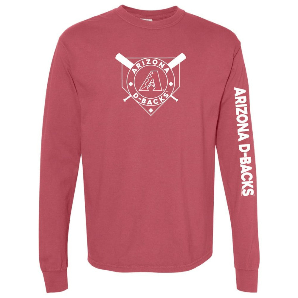 MLB Arizona Diamondbacks Soft as a Grape Women's Pigment Dye Long Sleeve T-Shirt
