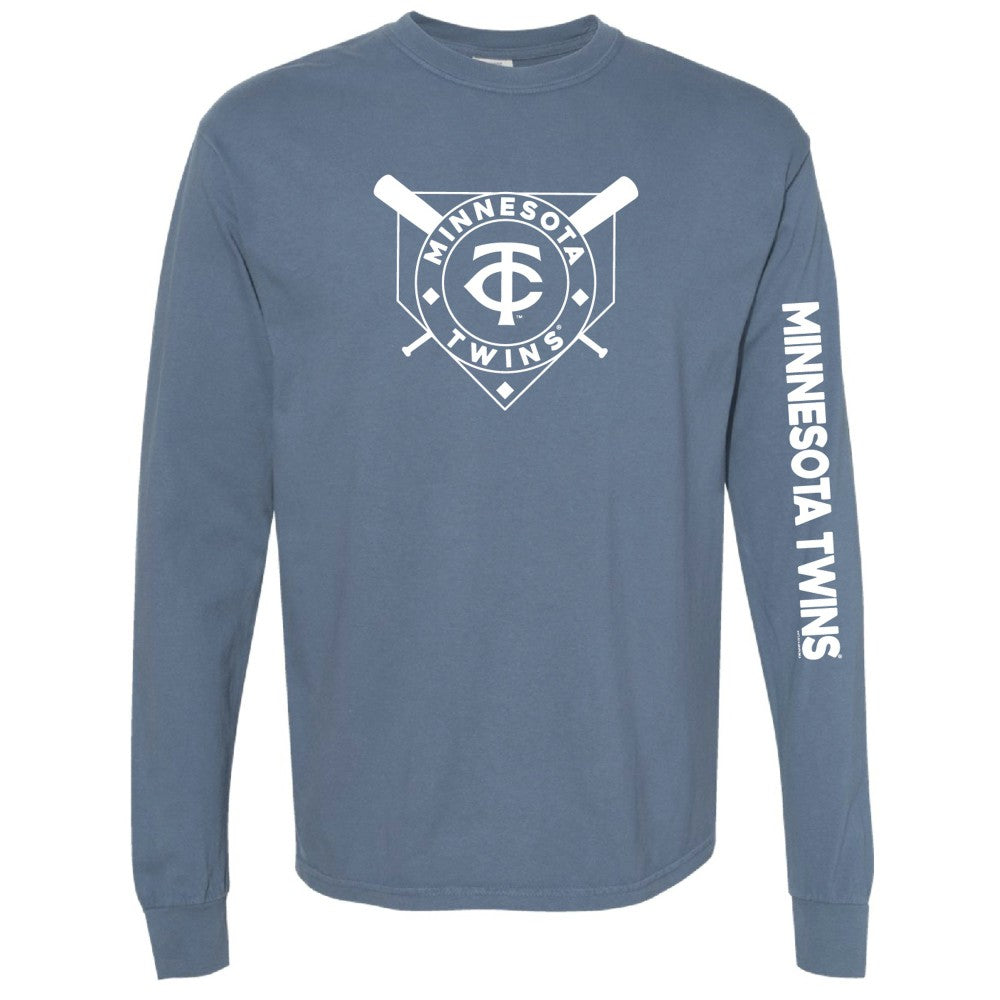 MLB Minnesota Twins Soft as a Grape Women's Pigment Dye Long Sleeve T-Shirt