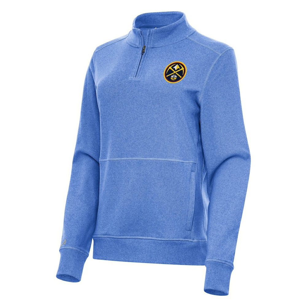 NBA Denver Nuggets Antigua Women's Crush Quarter-Zip Fleece Sweatshirt sale