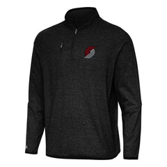 NBA Portland Trail Blazers Antigua Certain Quarter-Zip Tri-Blend Sweatshirt