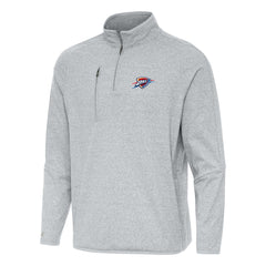 NBA Oklahoma City Thunder Antigua Certain Quarter-Zip Tri-Blend Sweatshirt