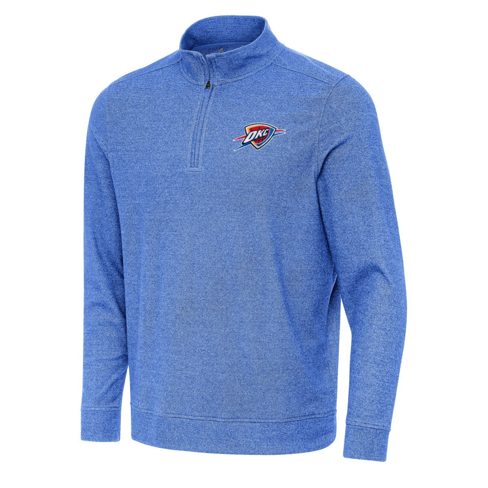 NBA Oklahoma City Thunder Antigua Subtle Quarter-Zip Sweatshirt