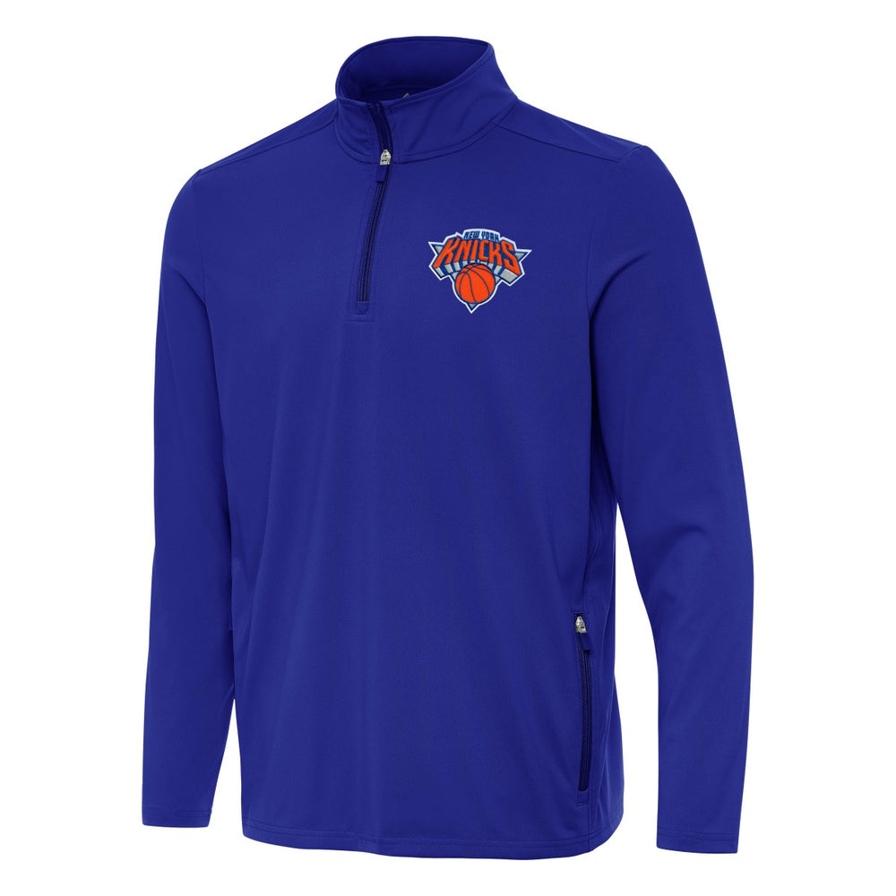 NBA New York Knicks Antigua Perilous Quarter-Zip Sweatshirt