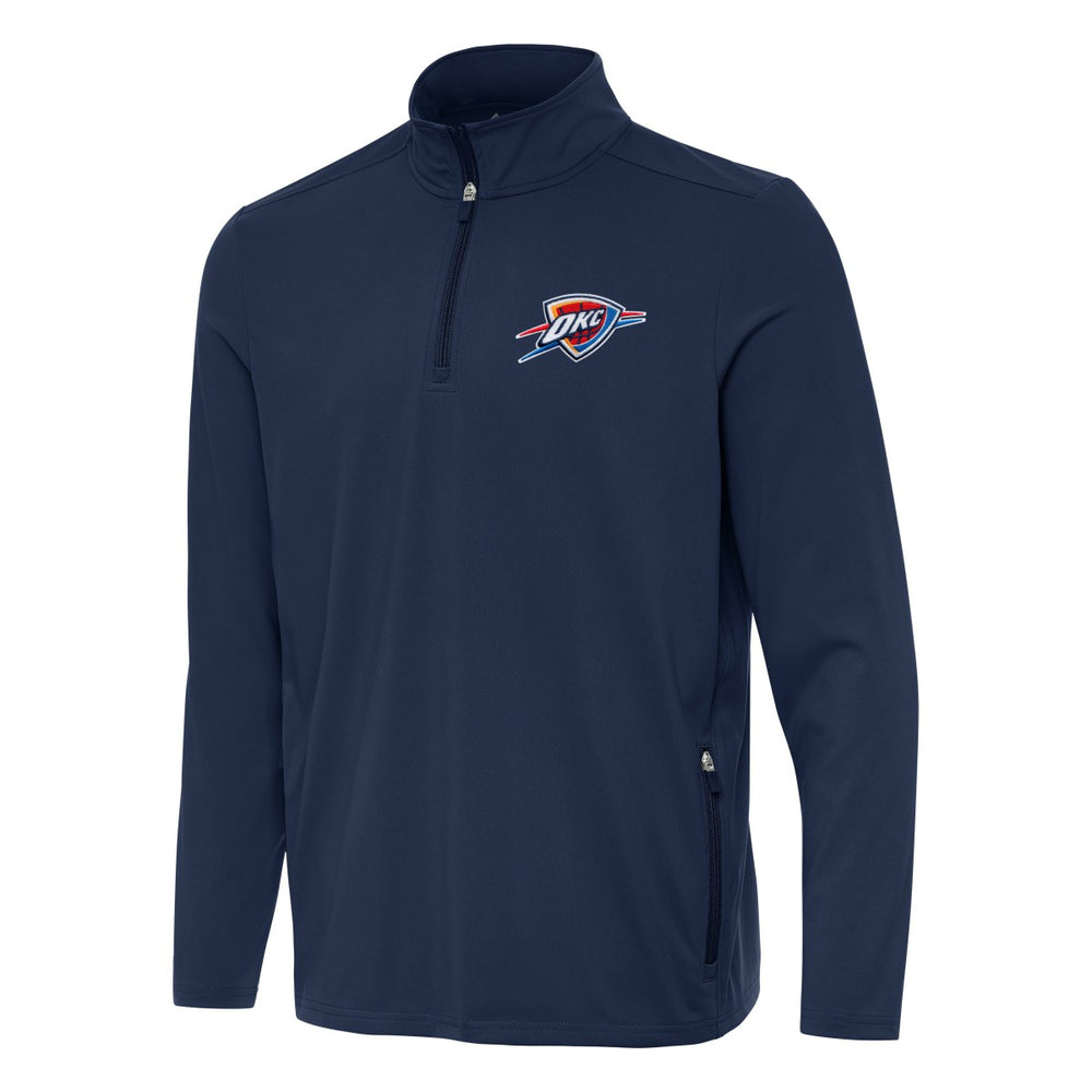 NBA Oklahoma City Thunder Antigua Perilous Quarter-Zip Sweatshirt