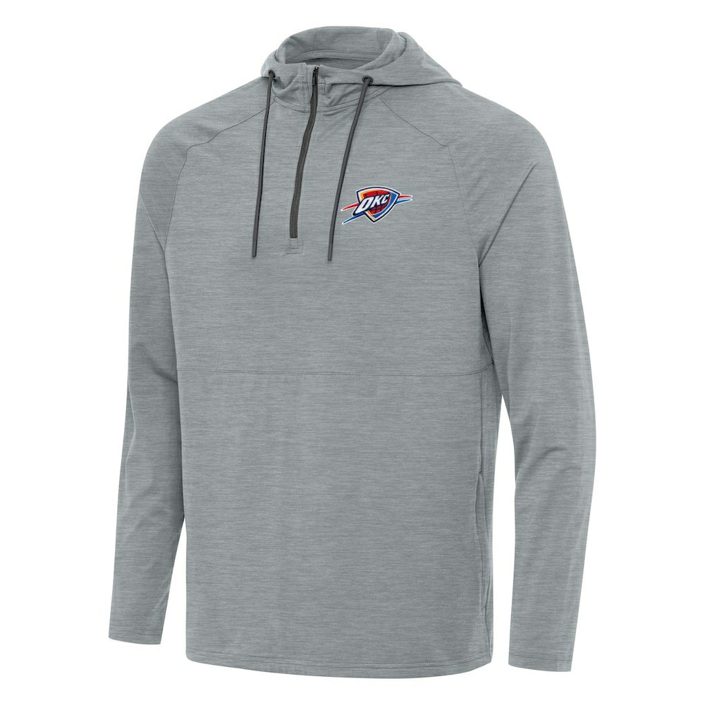 NBA Oklahoma City Thunder Antigua Spikes Raglan Quarter-Zip Hoodie