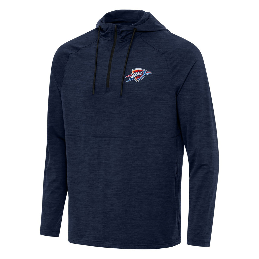 NBA Oklahoma City Thunder Antigua Spikes Raglan Quarter-Zip Hoodie