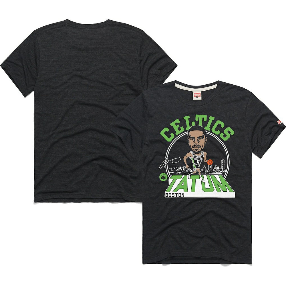 NBA Jayson Tatum Boston Celtics Homage Unisex 2024/25 City Edition Caricature Tri-Blend T-Shirt