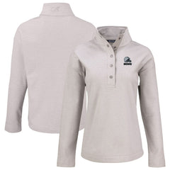 Cutter & Buck Women's Hunts Point Eco Textured Fleece Recycled Quarter-Snap Pullover - Cleveland Browns