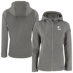 Cutter & Buck Women's Evoke Eco Softshell Recycled Full-Zip Hoodie Jacket - Cleveland Browns