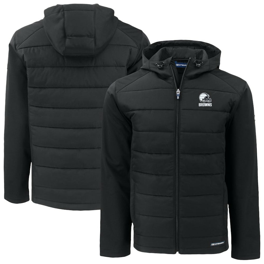 Cutter & Buck Evoke Hybrid Eco Softshell Recycled Full-Zip Hooded Jacket - Cleveland Browns