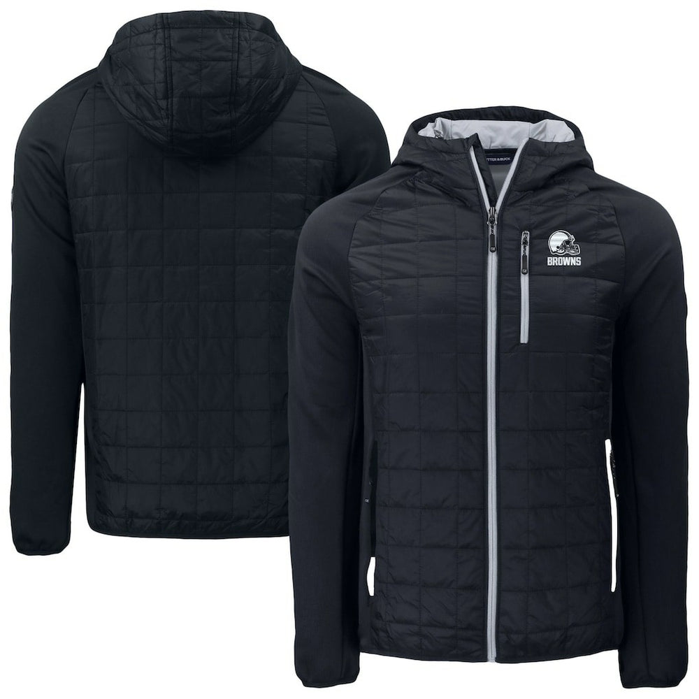 Cutter & Buck Rainier Primaloft Eco Full-Zip Hoodie Hybrid Jacket - Cleveland Browns