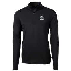 Cutter & Buck Big & Tall Virtue Eco Pique Recycled Quarter-Zip Pullover Top - Cleveland Browns