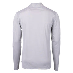 Cutter & Buck Big & Tall Virtue Eco Pique Micro Stripe Recycled Quarter-Zip Pullover Top - Cleveland Browns