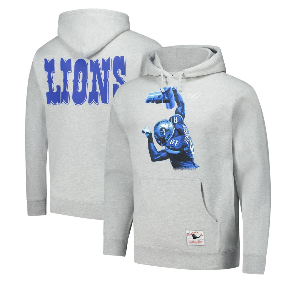 Calvin Johnson Hall of Fame Player Graphic Pullover Hoodie - Detroit Lions