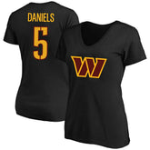 Jayden Daniels Women's Plus Size Fair Catch Name & Number Scoop Neck T-Shirt - Washington Commanders