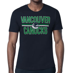 NHL Navy Vancouver Canucks Starter Mesh Look Team Name T-Shirt