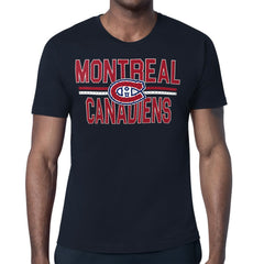 NHL Navy Montreal Canadiens Starter Mesh Look Team Name T-Shirt