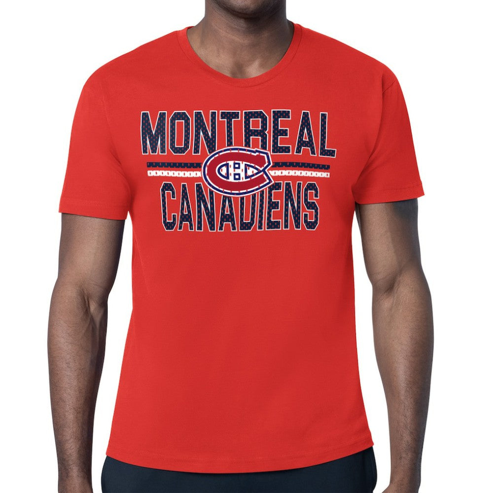 NHL Red Montreal Canadiens Starter Mesh Look Team Name T-Shirt