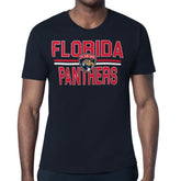 NHL Navy Florida Panthers Starter Mesh Look Team Name T-Shirt