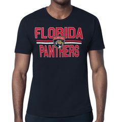 NHL Navy Florida Panthers Starter Mesh Look Team Name T-Shirt