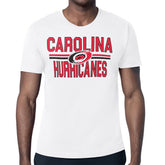 NHL White Carolina Hurricanes Starter Mesh Look Team Name T-Shirt