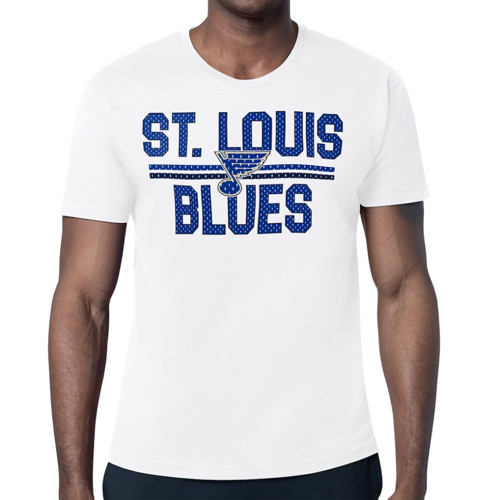NHL White St. Louis Blues Starter Mesh Look Team Name T-Shirt