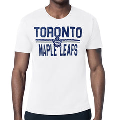 NHL White Toronto Maple Leafs Starter Mesh Look Team Name T-Shirt