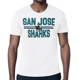 NHL White San Jose Sharks Starter Mesh Look Team Name T-Shirt