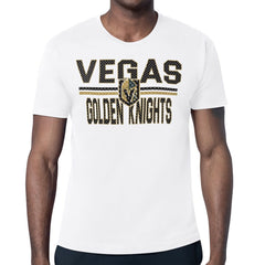 NHL White Vegas Golden Knights Starter Mesh Look Team Name T-Shirt