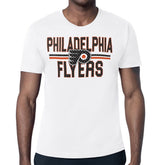 NHL White Philadelphia Flyers Starter Mesh Look Team Name T-Shirt