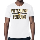 NHL White Pittsburgh Penguins Starter Mesh Look Team Name T-Shirt