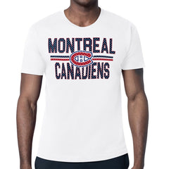 NHL White Montreal Canadiens Starter Mesh Look Team Name T-Shirt