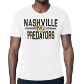 NHL White Nashville Predators Starter Mesh Look Team Name T-Shirt