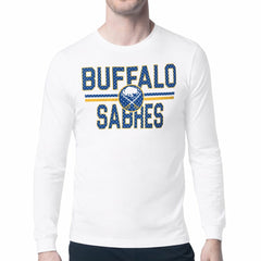 NHL White Buffalo Sabres Starter Mesh Look Team Name Long Sleeve T-Shirt