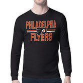 NHL Black Philadelphia Flyers Starter Mesh Look Team Name Long Sleeve T-Shirt