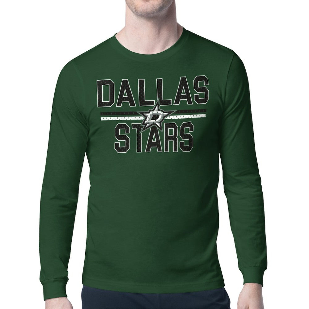 NHL Green Dallas Stars Starter Mesh Look Team Name Long Sleeve T-Shirt