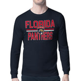 NHL Navy Florida Panthers Starter Mesh Look Team Name Long Sleeve T-Shirt