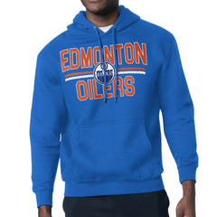 NHL Royal Edmonton Oilers Starter Mesh Look Team Name Logo Tri-Blend Pullover Hoodie
