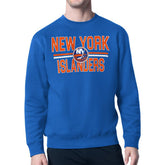 NHL Blue New York Islanders Starter Mesh Look Team Name Logo Pullover Sweatshirt